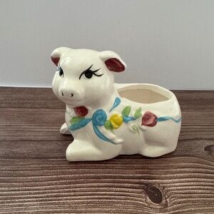 Vintage Small Pig Planter or Trinket Box